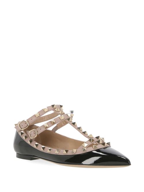 Rockstud leather flat ballerina shoes Valentino Garavani | 4W2S0376VNWN91